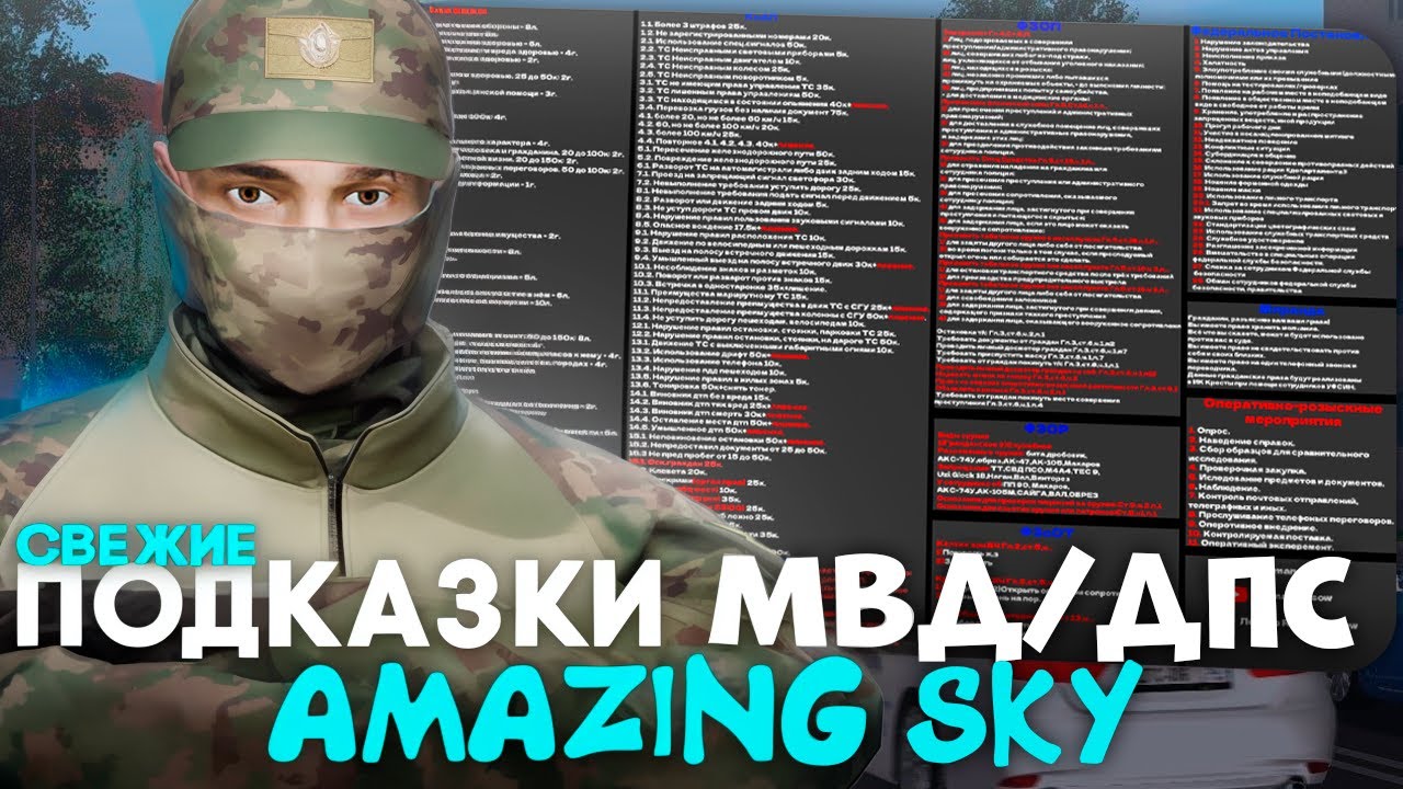 ПОДСКАЗКИ для ДПС/ППС на SKY ✅ АМАЗИНГ РП в GTA CRMP