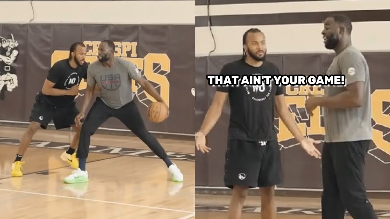Moses Moody talking trash to Draymond Green for trying to post him up 😂