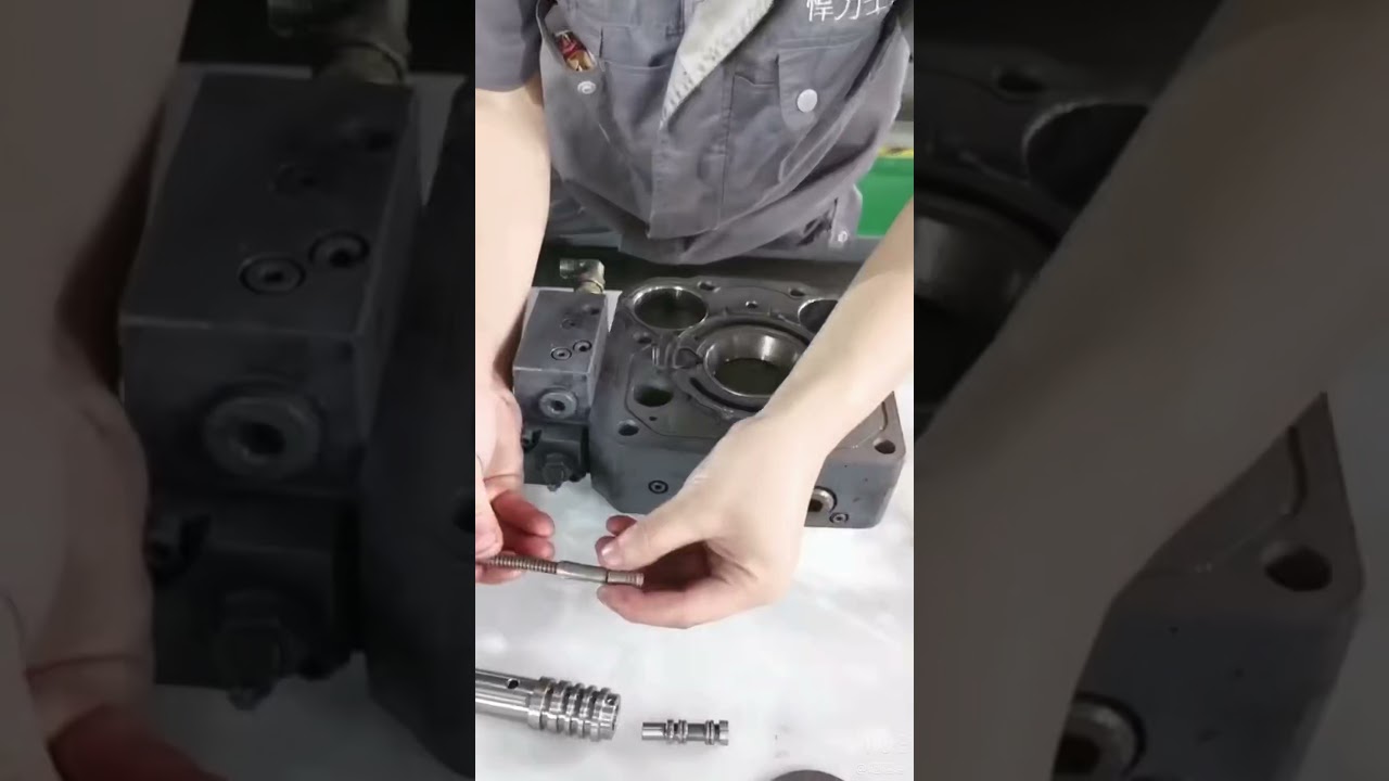 Linde series hydraulic motor compoents assembly process