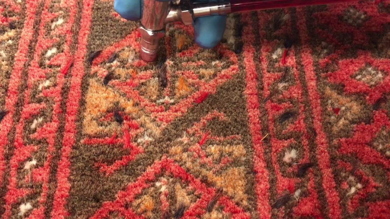 Rug Dyeing Restoration of 10x14 wool rug  by The Rug Colorist