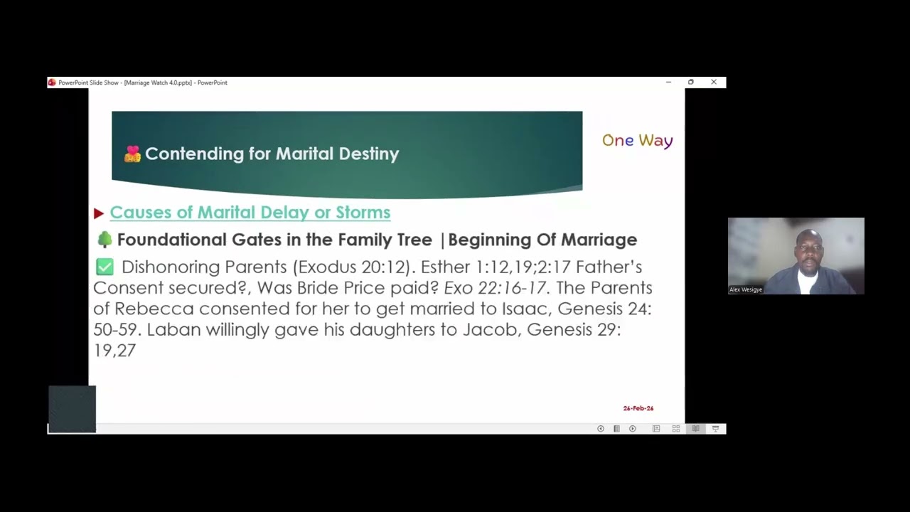 Redeeming Marriages in the Family Tree (Part 3) by Dr. Alex Wesigye