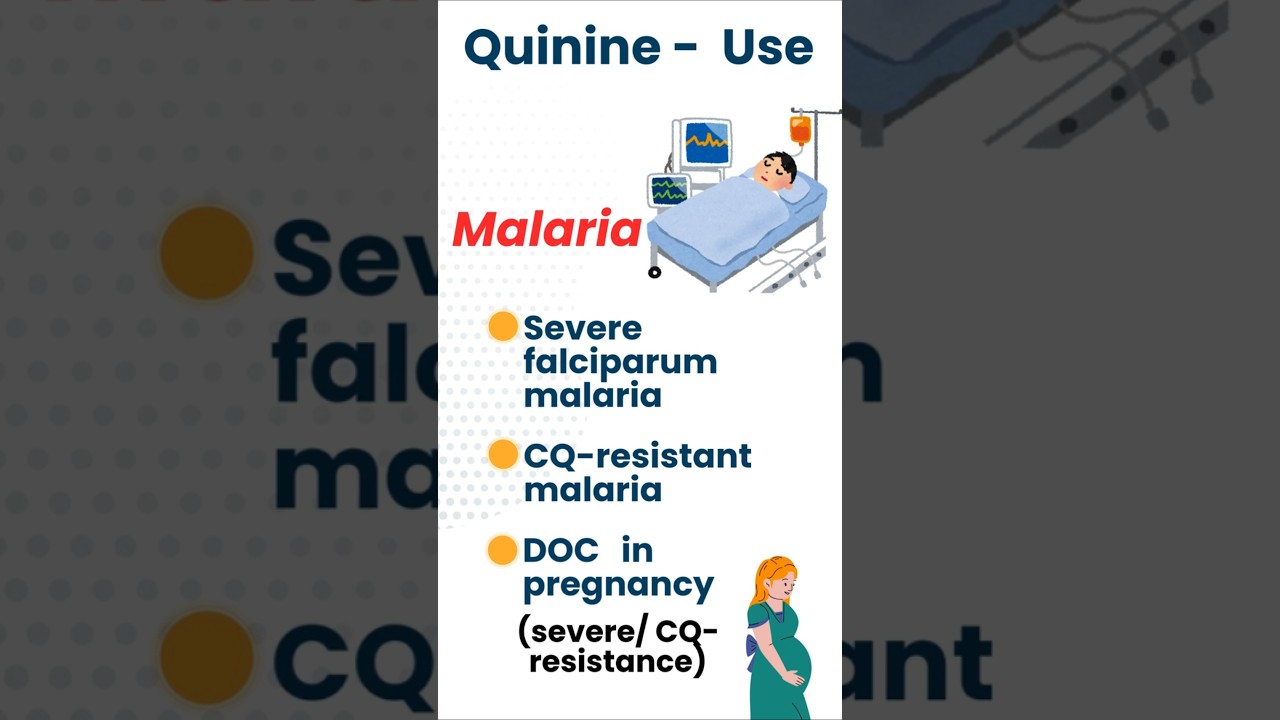 Quinine in 60s | Quick Revision for Exams 🧠📚- Antimalarials Part 5 #pharmacology #shorts #viralvideo