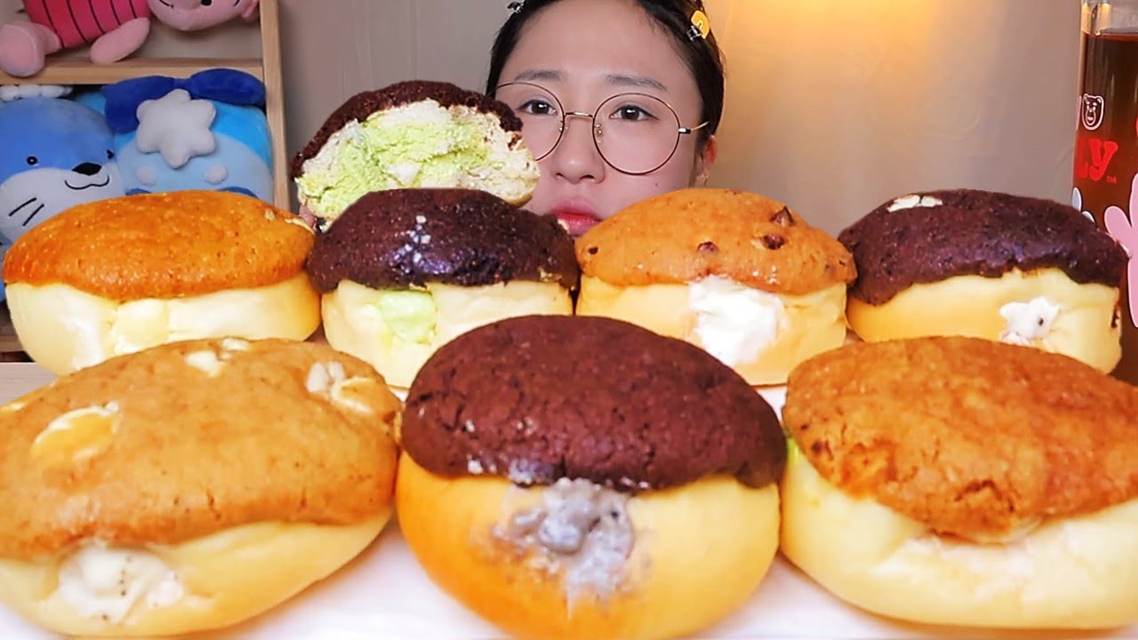 크림빵과 쿠키가 합쳐진 쿠림빵🍪 쿠키크림빵 디저트 먹방 Dessert Mukbang