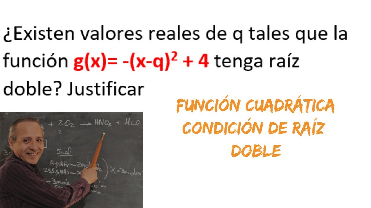 Función Cuadrática Condición de Raíz Doble