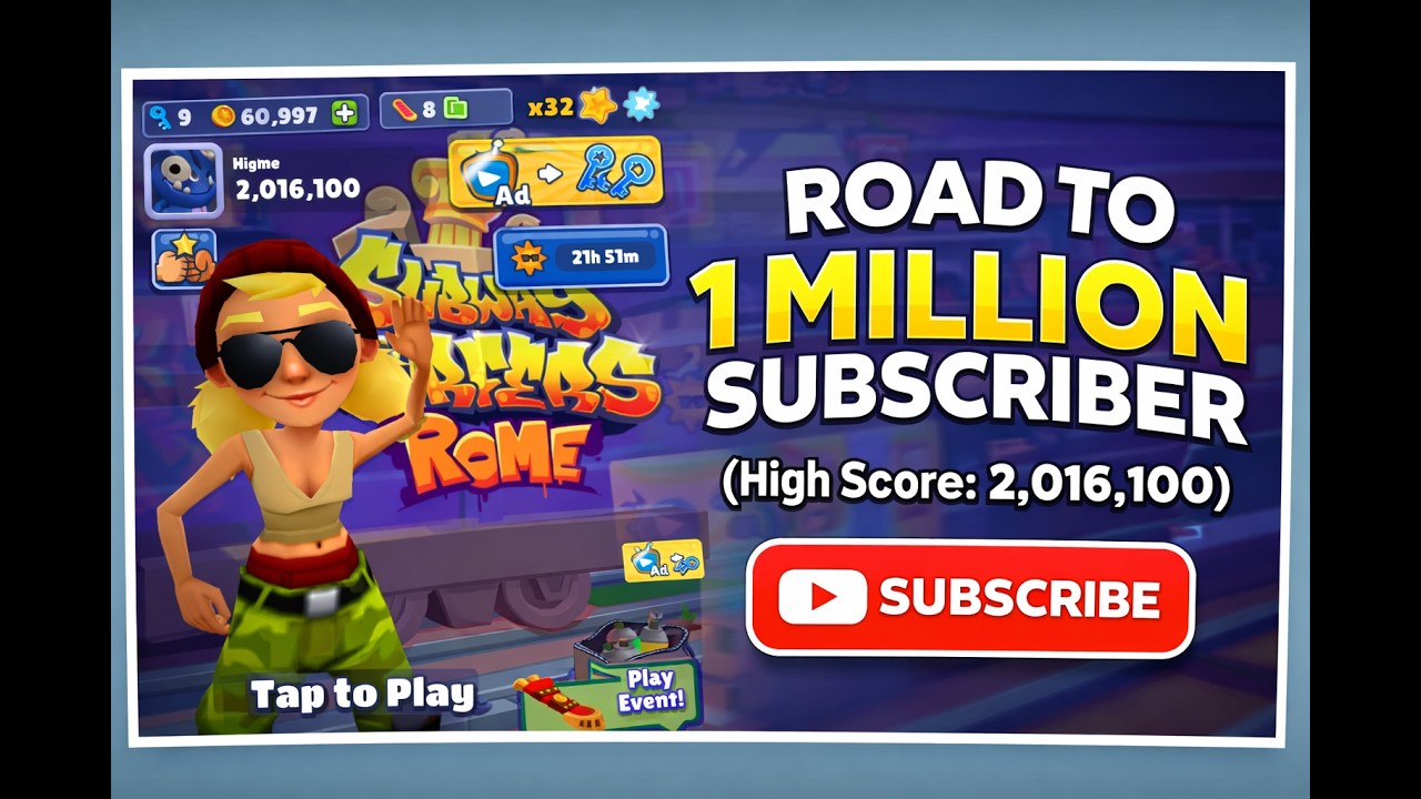 2 M done ✔️ next 3M Subway surfers live Day 8 #subwaysurfers  #subwaysurfersshorts #subwaycity