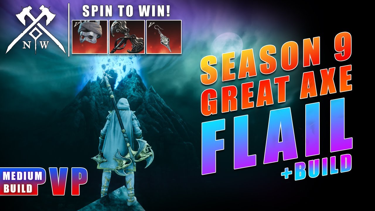New World Aeternum 🔥PVP🔥 Great Axe [Tempest Fury] Flail + Build #1vx