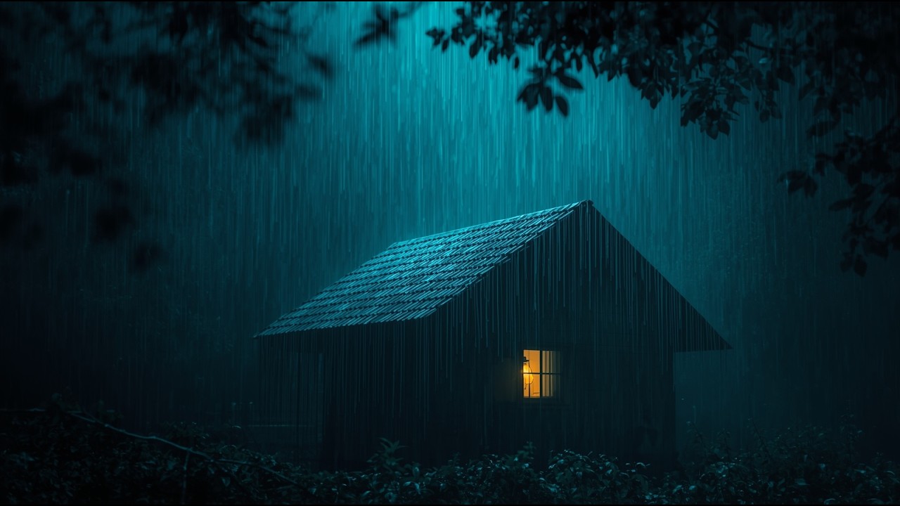 Heavy Rain and Thunder Sounds for Insomnia, Stress Relief, and Deep Sleep