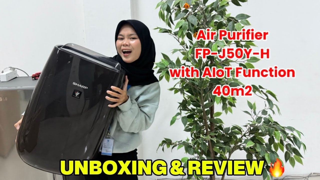 SHARP Air Purifier FP-J50Y-H with AIoT | Cover 40m² | Plasmacluster Ion | Smart App Control