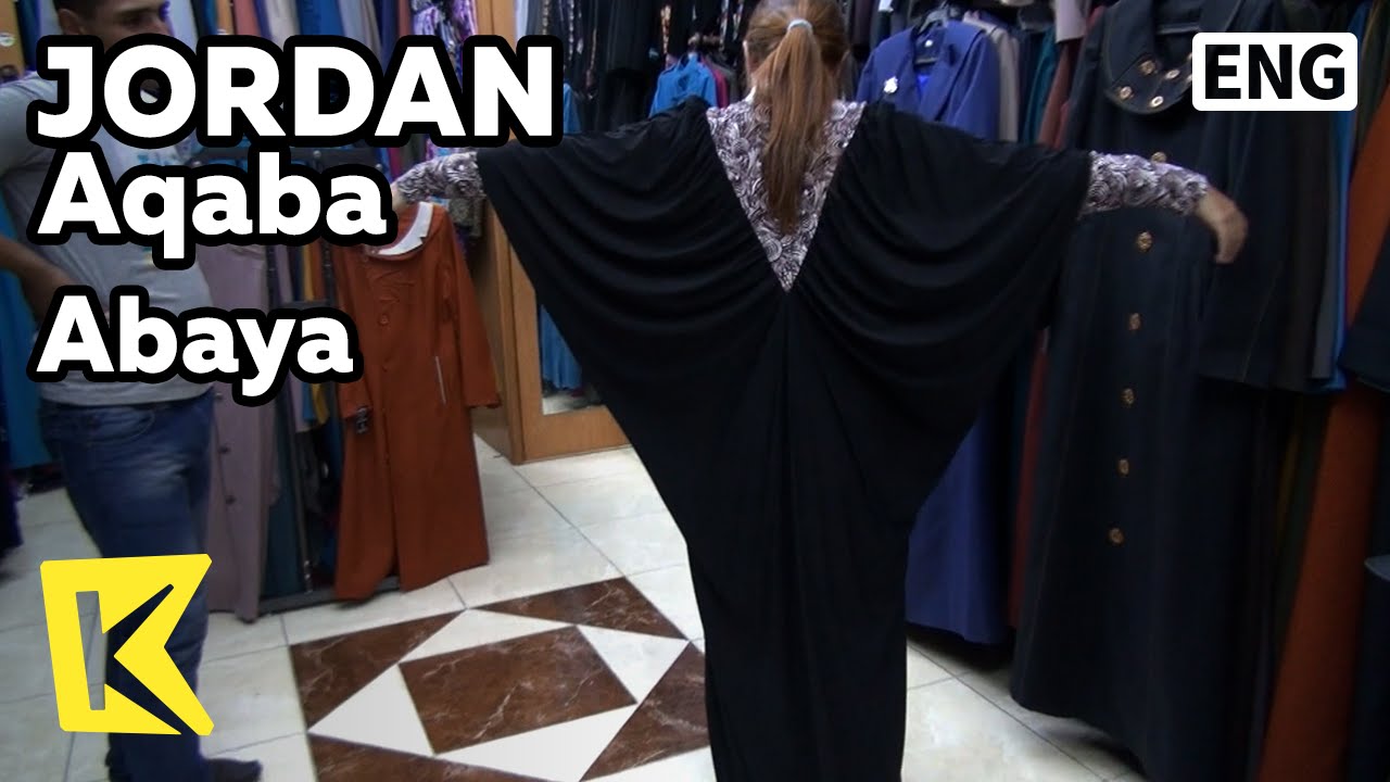 【K】Jordan Travel-Aqaba[요르단 여행-아카바]시장에서 본 전통의상 아바야와 모래 공예품/Abaya/Handicraft/Cloth/Market/Fruit