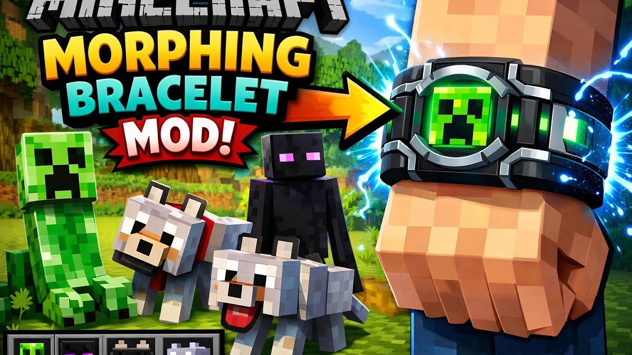 Minecraft Morphing Bracelet mod please subscribe 