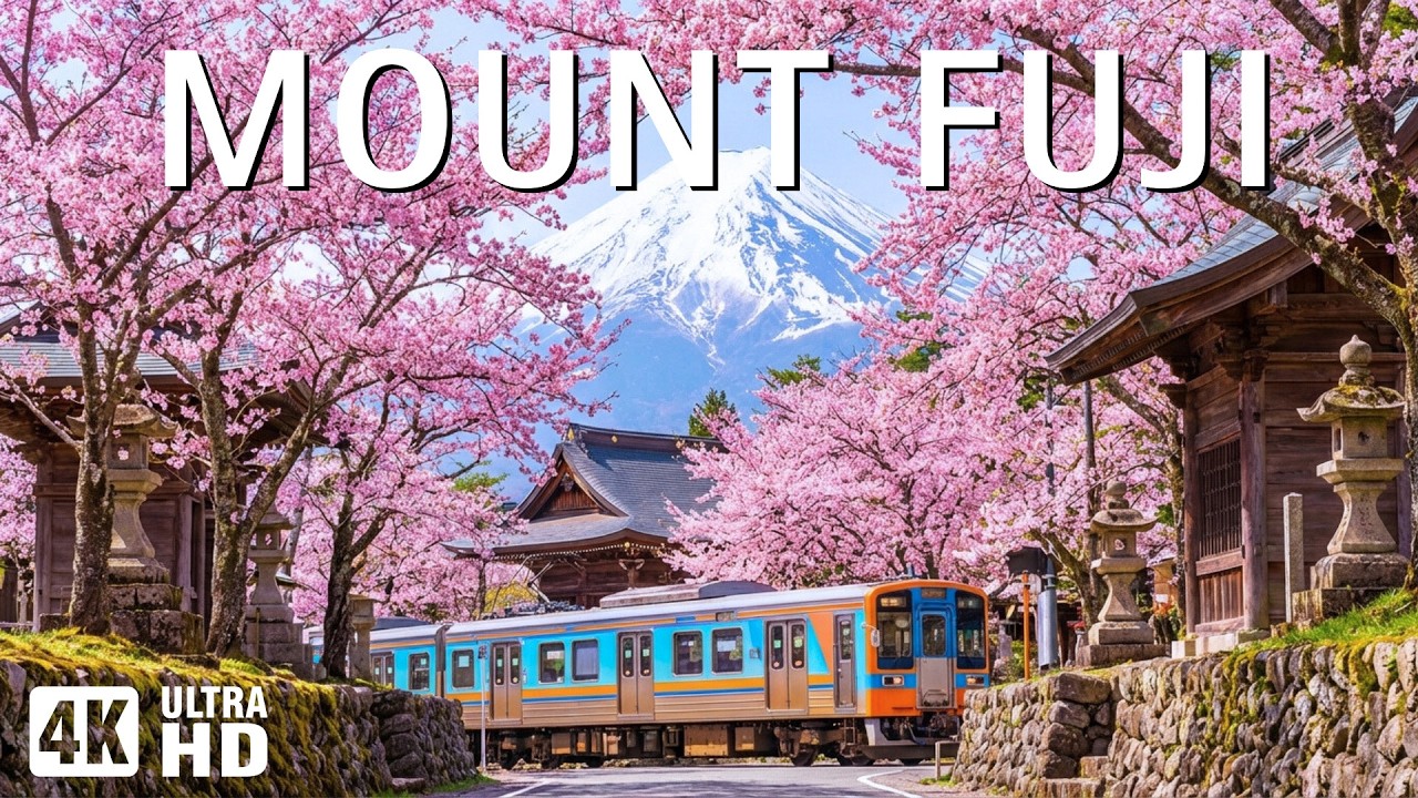 Spring at Mount Fuji 4K 🌸 Why Sakura Paths & Quiet Lakes Feel So Healing