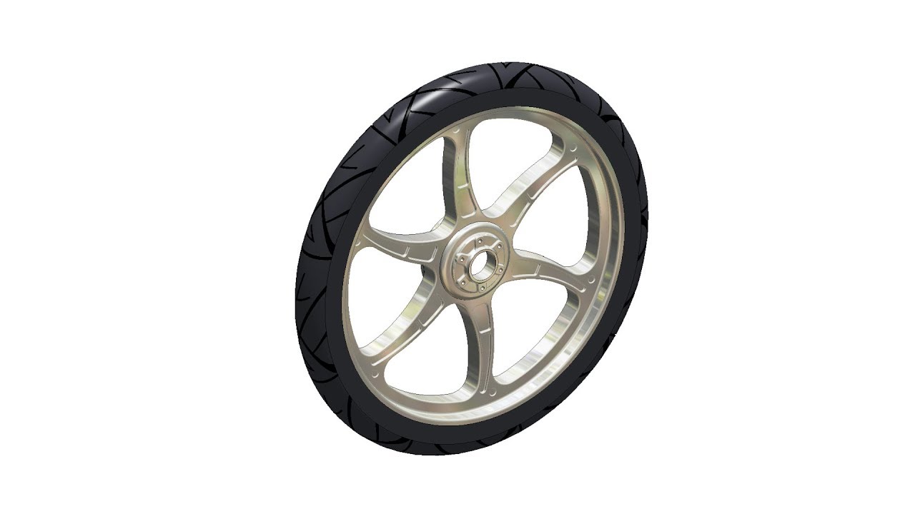 Motorcycle Tire Wheel - Catia V5 modeling