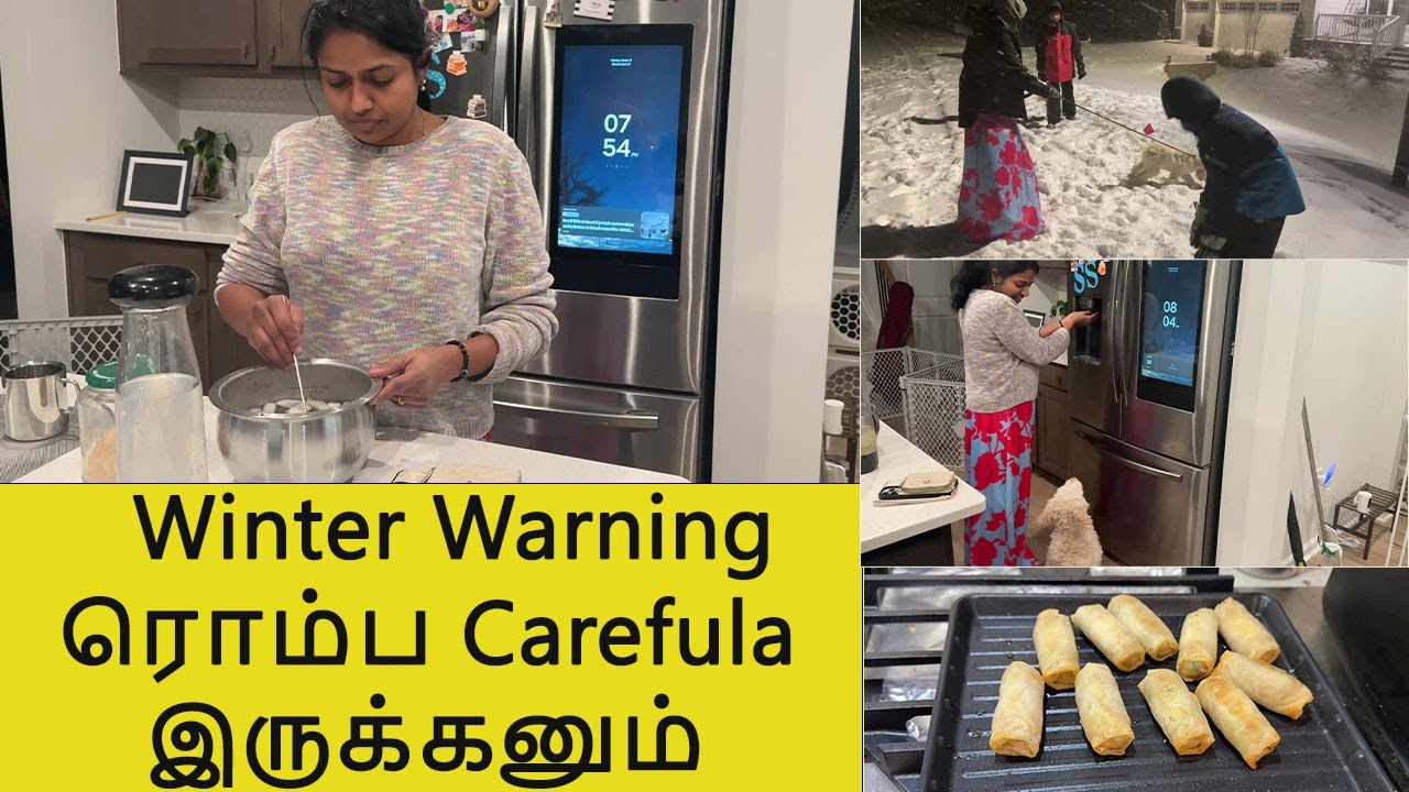 Snow Storm Warning Vlog in North Carolina~ Day in my life of Tamil family in USA ~ Family Traveler
