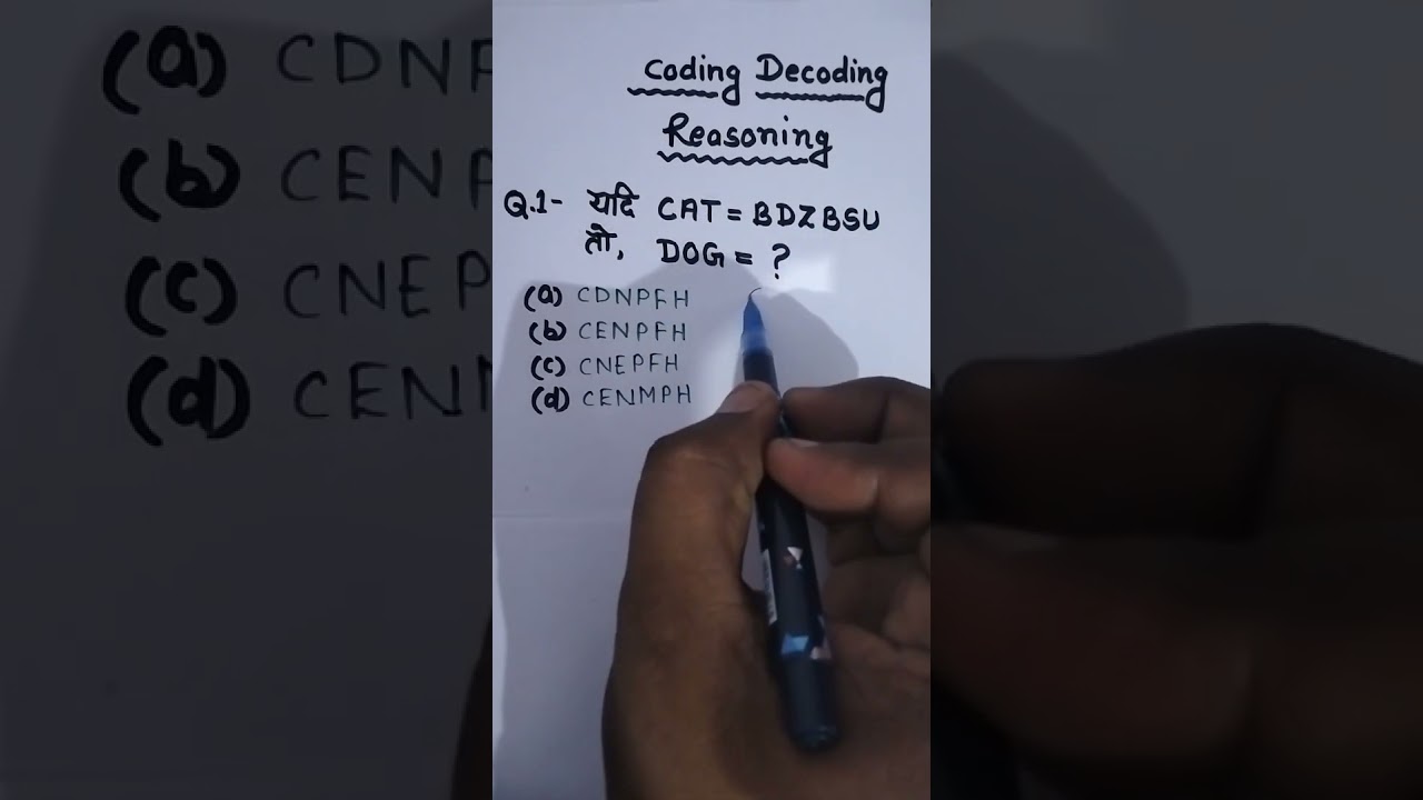 Coding Decoding Reasoning SSC MTS, VDO #solutionwithajaysir