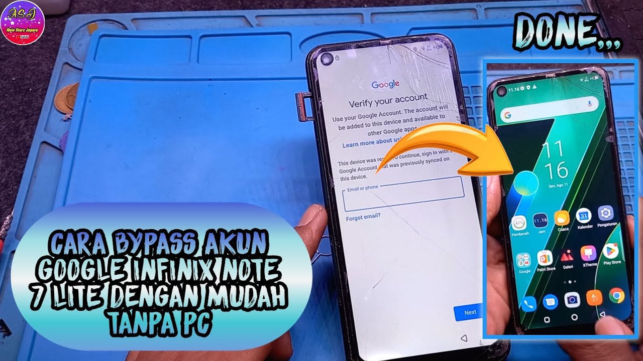 CARA BYPASS AKUN GOOGLE INFINIX NOTE 7 Lite DENGAN MUDAH TANPA PC‼️