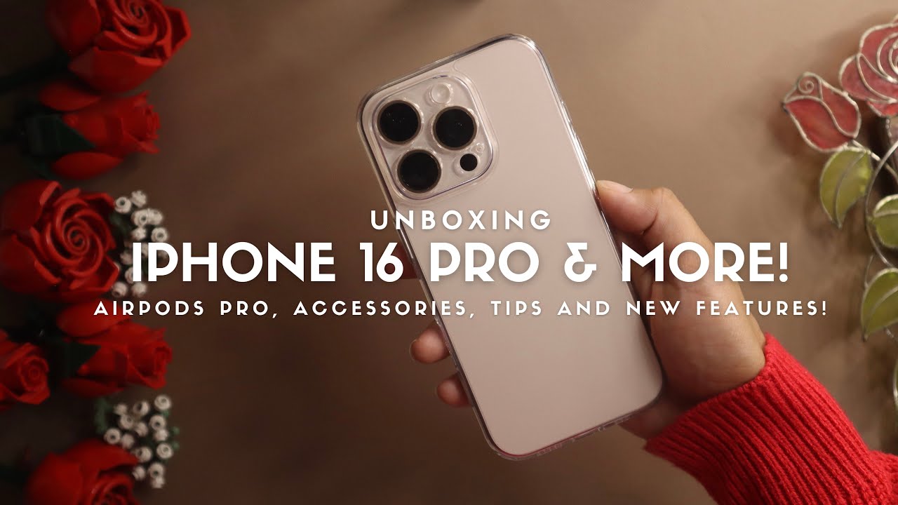 Узнайте больше об iPhone 16 Pro (Dessert Titanium)! С AirPods Pro и эстетичными аксессуарами! #apple