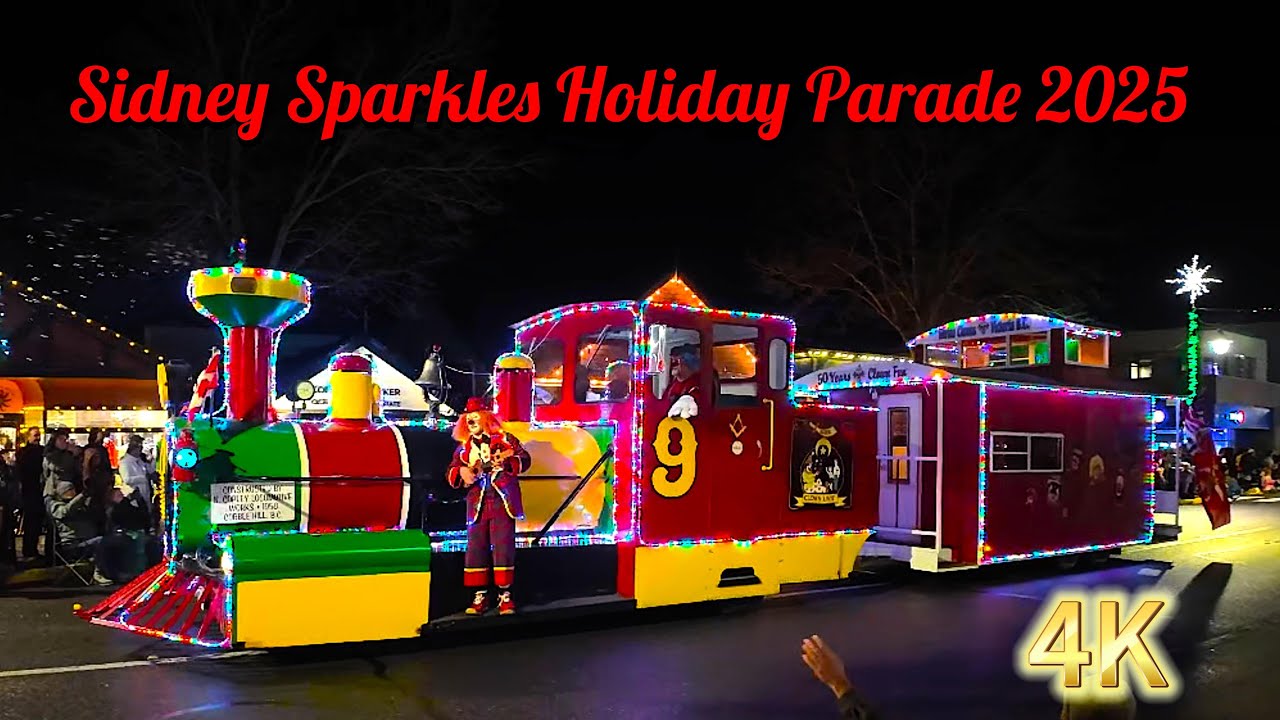 Sidney Sparkles Holiday Parade 2025 | 4K Complete Coverage | Vancouver Island Holiday Tradition