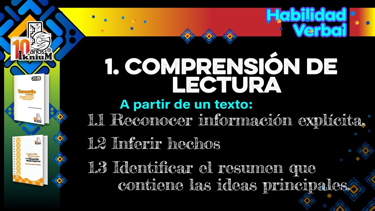 Habilidad Verbal - Tema 1.1 al 1.3 - IkniuM Media Superior