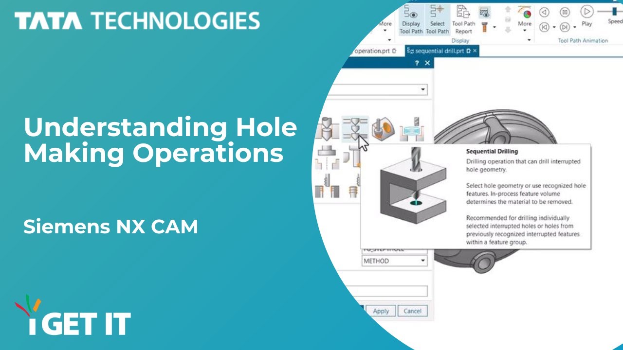 How to Make Holes using NX Manufacturing | Siemens NX 2206 CAM APPLICATION