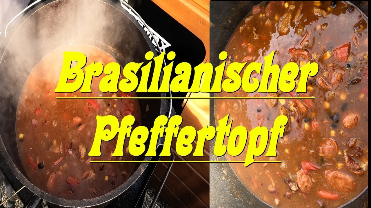 Brasilianischer Pfeffertopf mit schwarzen Bohnen