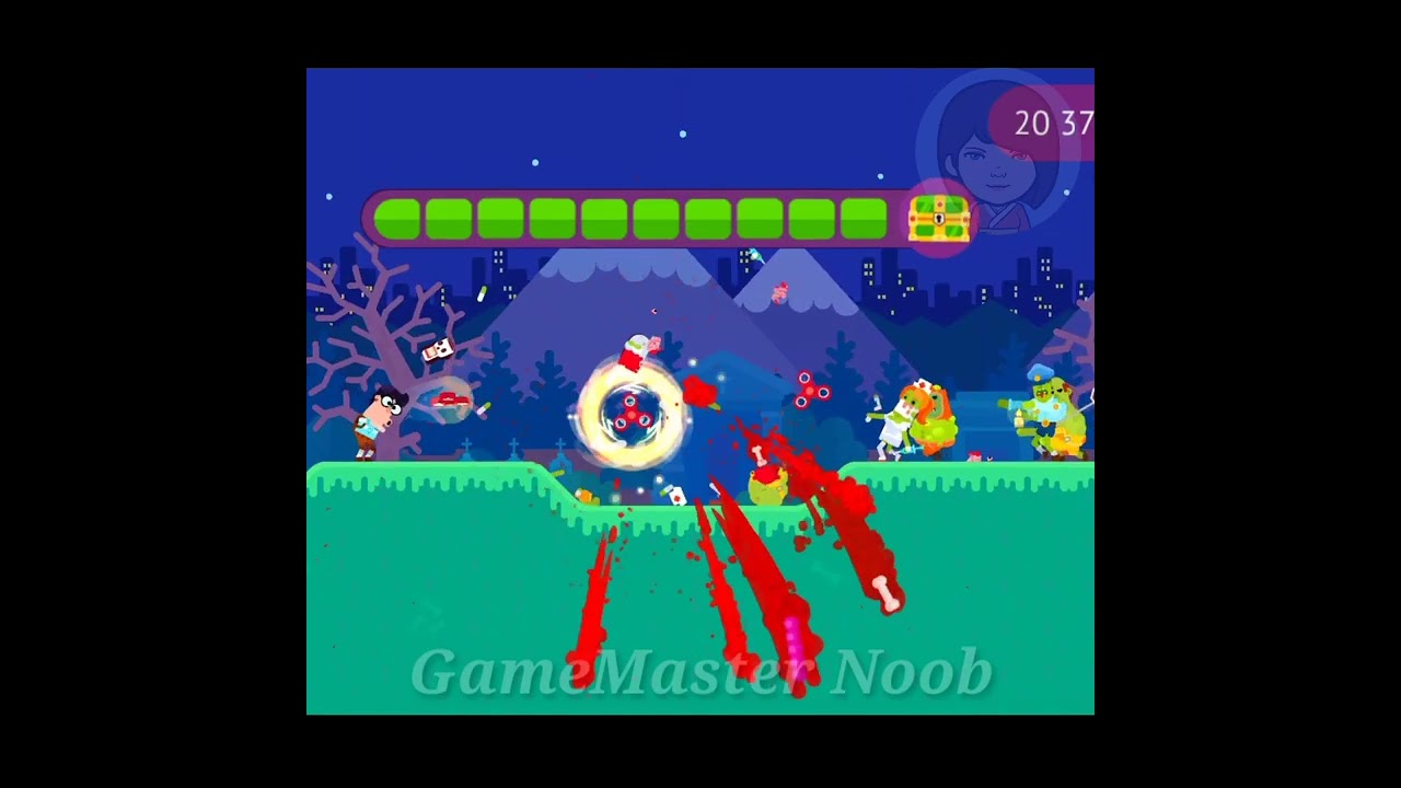 Ultimate Bowmasters Shorts | Schoolmate Nerd vs Zombies | Wave 10