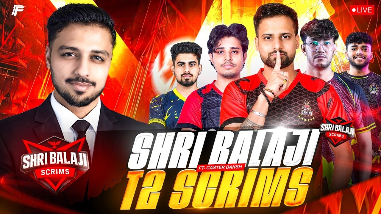 🔴SHRI BALAJI SCRIMS 3PM T2 LOBBY LIVE CASTING  WITH DAKSH #esportscommunity