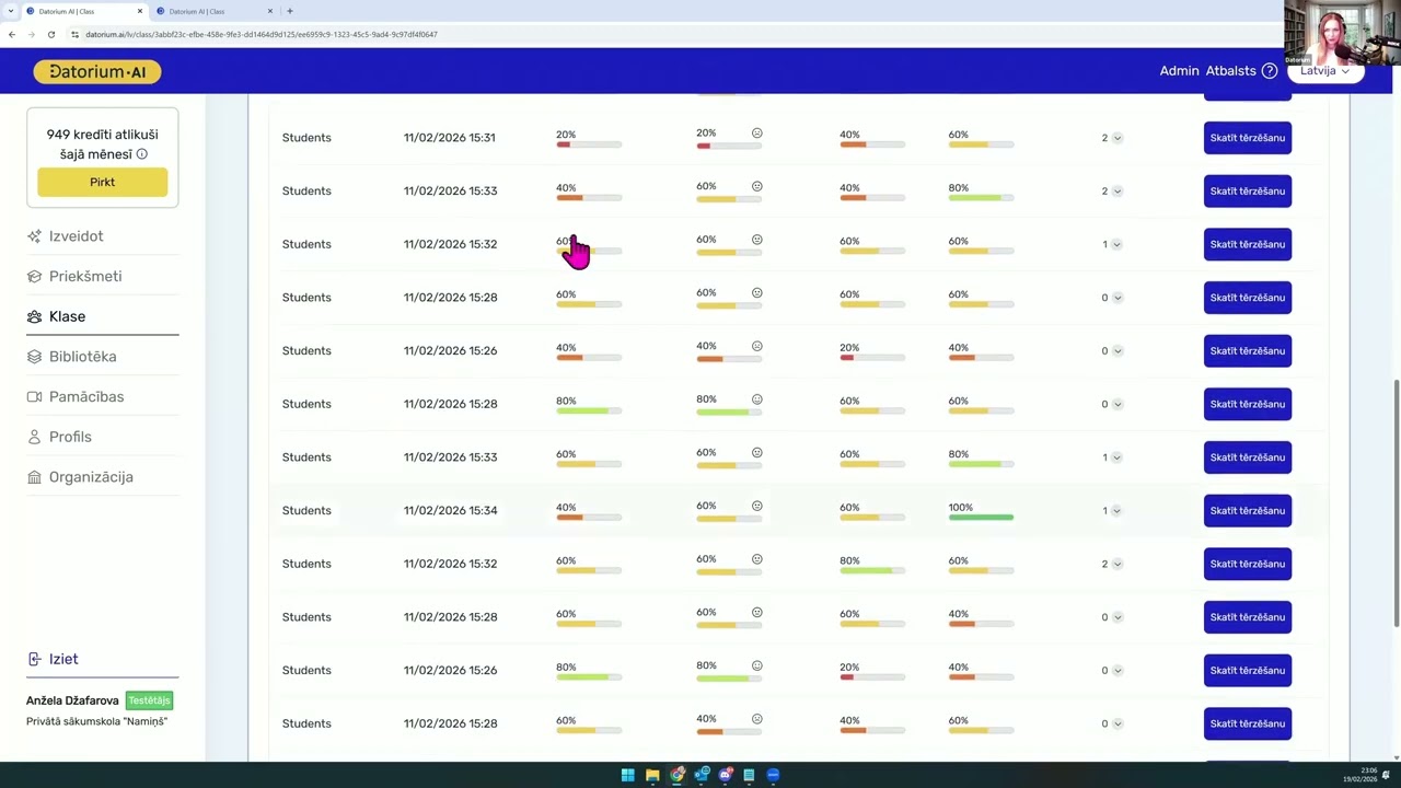 Tērzēšanas uzdevuma izveide Datorium.AI platformā