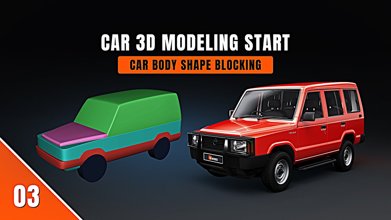 3️⃣ Part 3: 🛠 Build the Car Body in Maya – Step by Step Guide | Car 3D Modeling