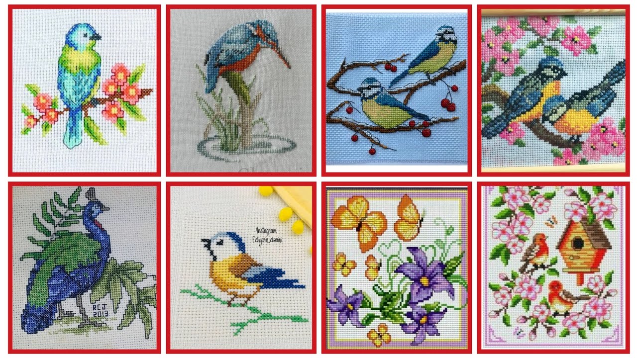 La última colección de hermosos diseños de patrones de punto de cruz para todo. 
