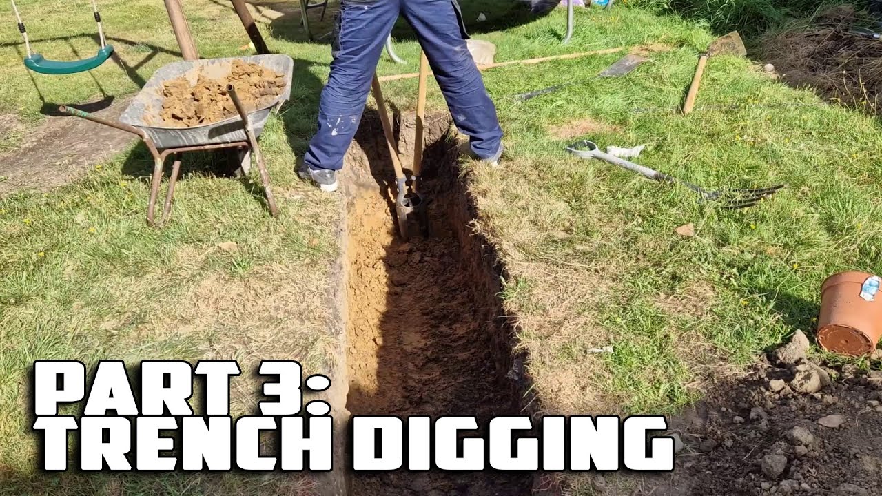 Trench Digging for Block Wall Foundation: Full Manual Labour Experience - Vlog Part 3