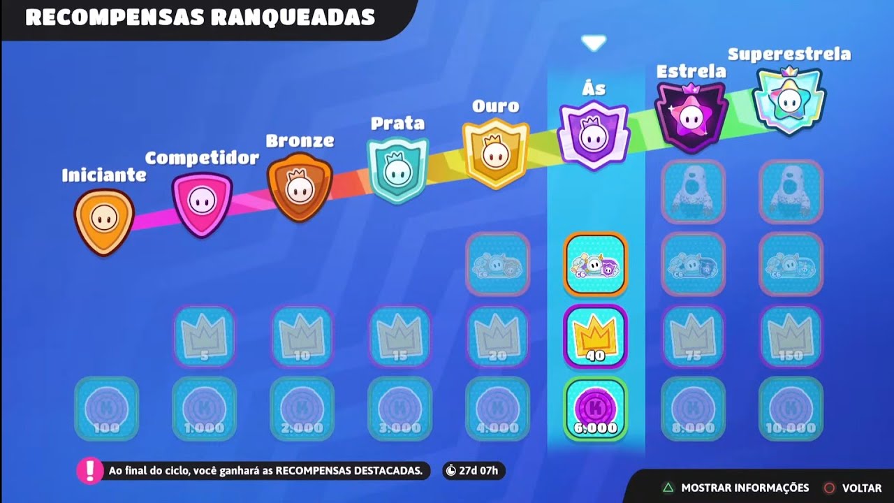 Ranqueada C6 (ouro ao ás) - Fall Guys