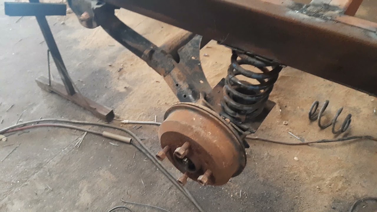 carretinha com eixo de carro reforçada