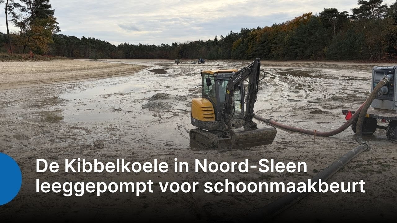 ZO!34 - De Kibbelkoele in Noord-Sleen leeggepompt voor schoonmaakbeurt