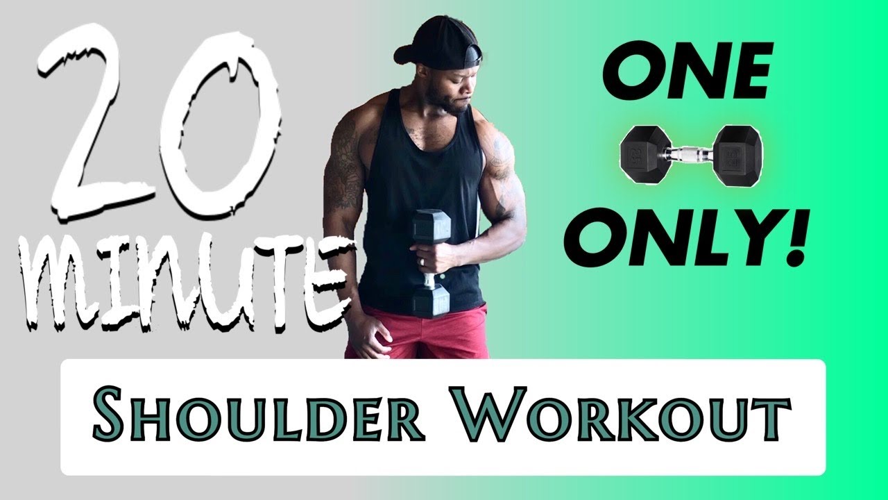 20 MINUTE SHOULDER WORKOUT for MEN & WOMEN at HOME with ONE DUMBBELL | Follow Along!