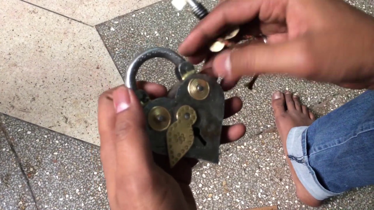 Heart shape puzzle lock