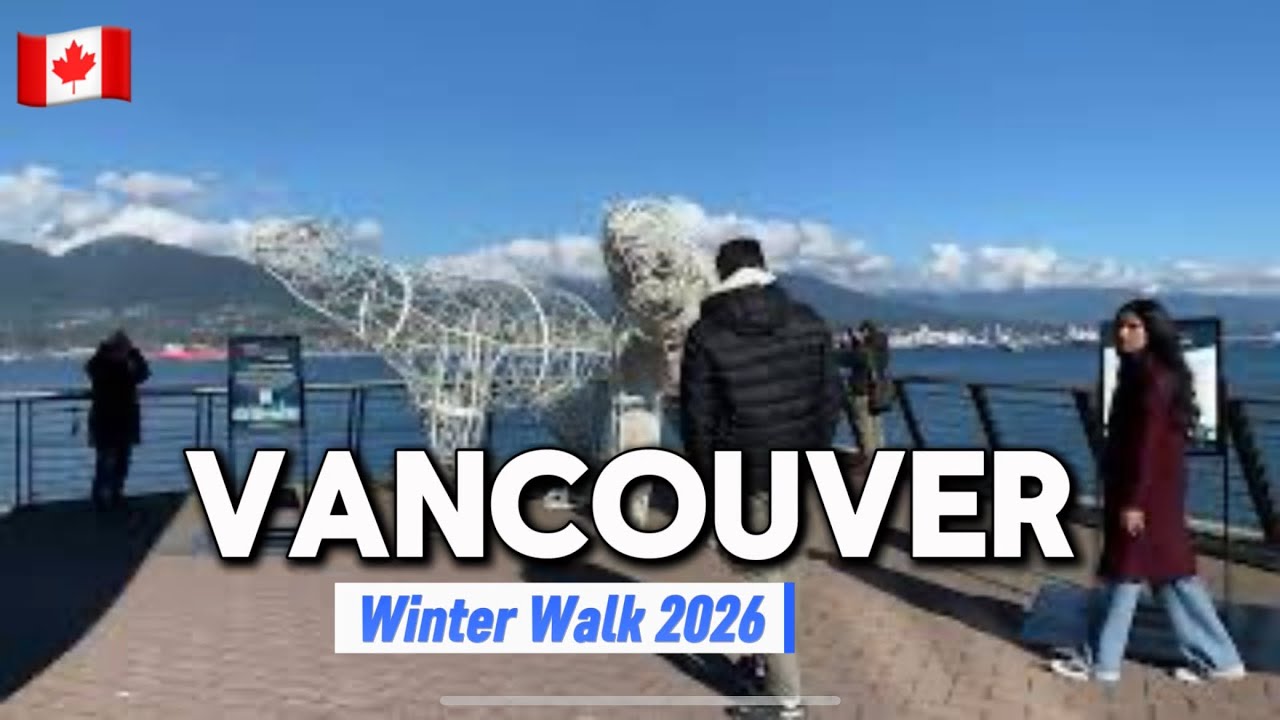 See How Canadians Spends Their Time During Winter Months!|COAL HARBOUR RD and Canada Place Walking 