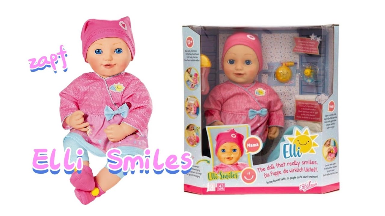 Zapf Creation Elli Smiles 💛 Супер цікавий пупсик