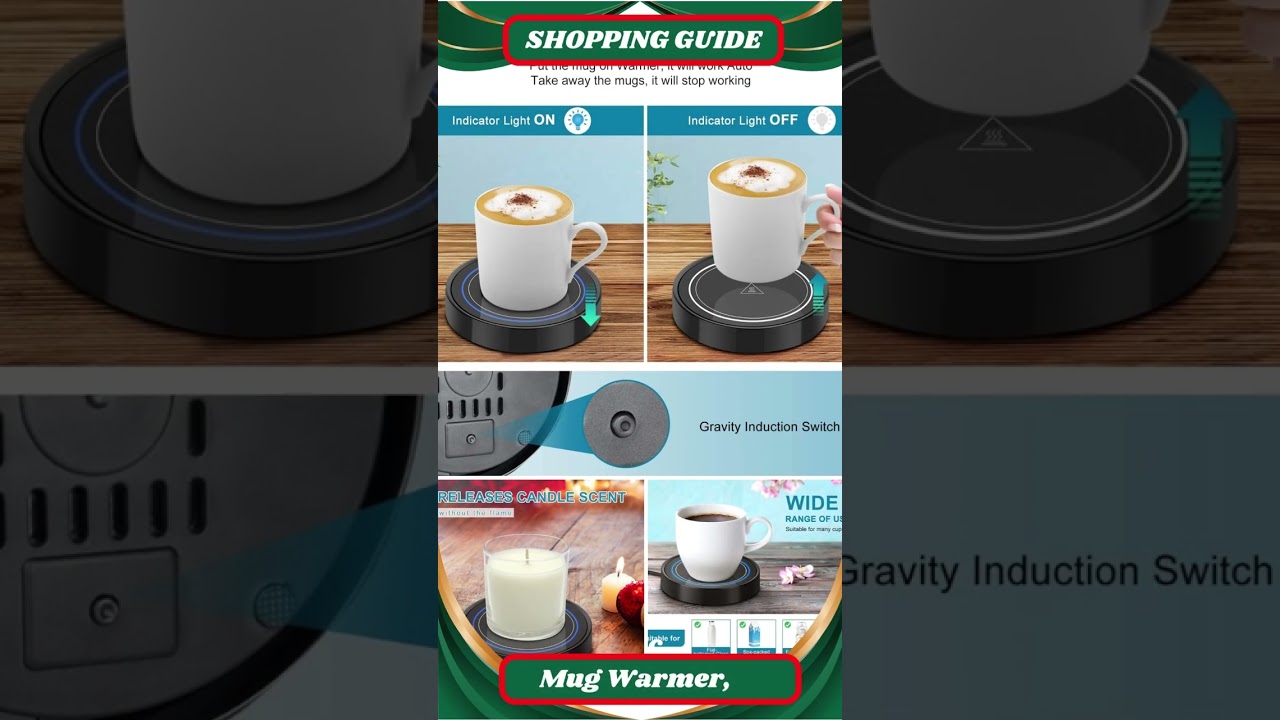 Coffee Mug Warmer, Electric Beverage Warmers for Office Home Desk Use, Smart Cup Warmer #shorts