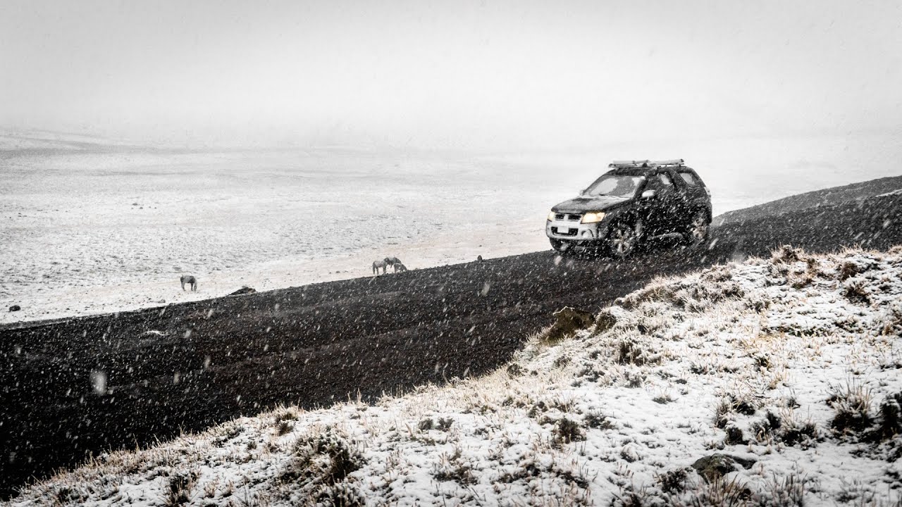 SOROCHE y NIEVE: Se COMPLICÓ camino al RAJUNTAY ❄️🏔️🚗🏔️❄️
