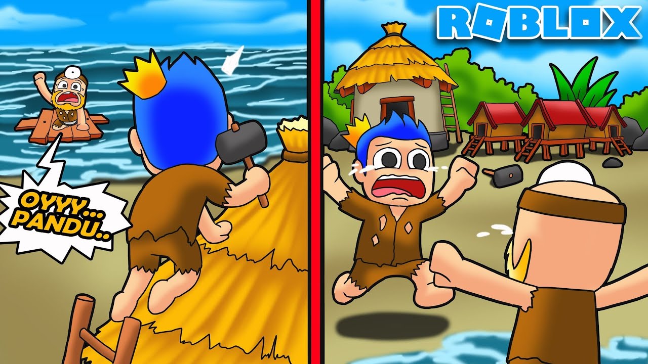 EPS 2!! PAK UNAT DATANG DAN RUMAH PERTAMA KITA DI ROBLOX SURVIVAL!!!