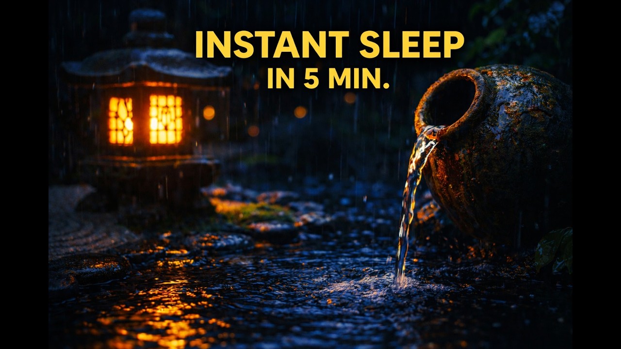 Rain at Night for Sleep 10 Hours 🌙 Relaxing Garden Rain Ambience