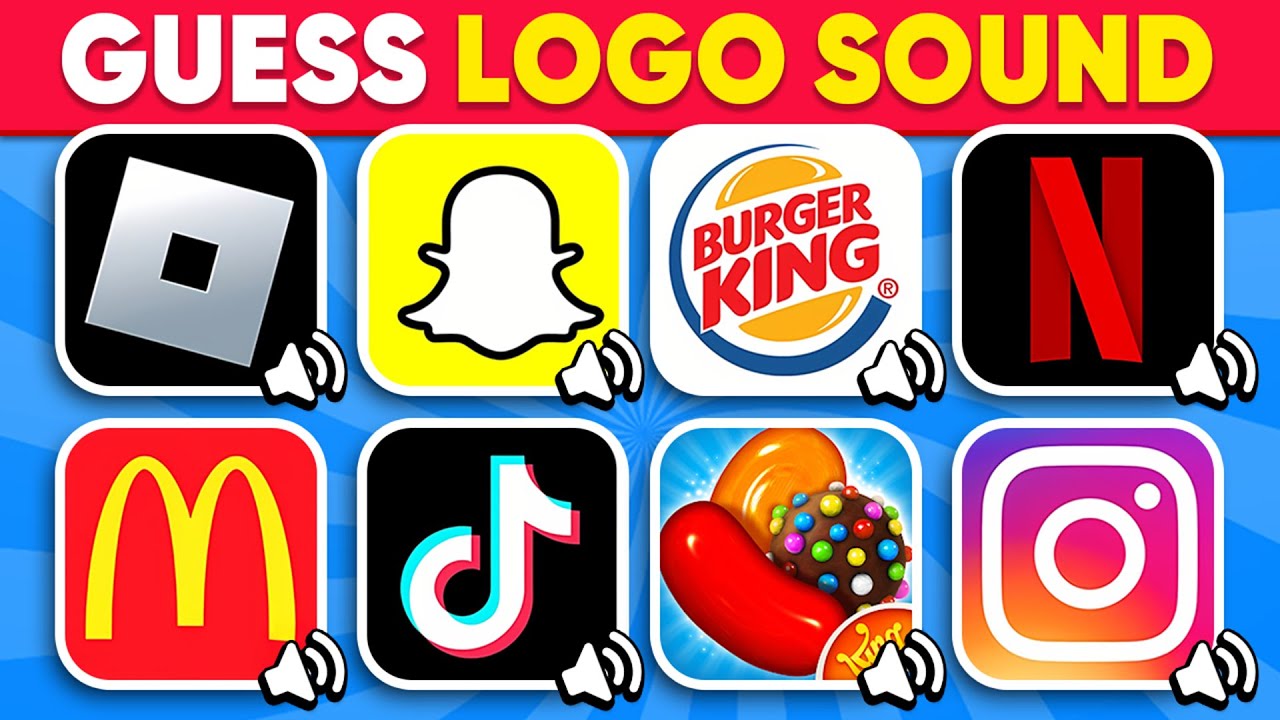 Guess The Logo Sound 🌈👀🔊 Tiktok, Youtube, Burger King, Pepsi | Logo Quiz