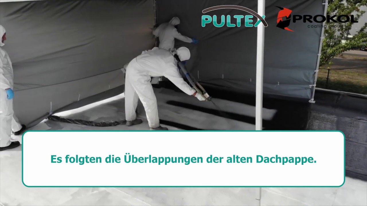 Polyurea Dachbeschichtung mit Rocathaan Hotspray PA 260 FR