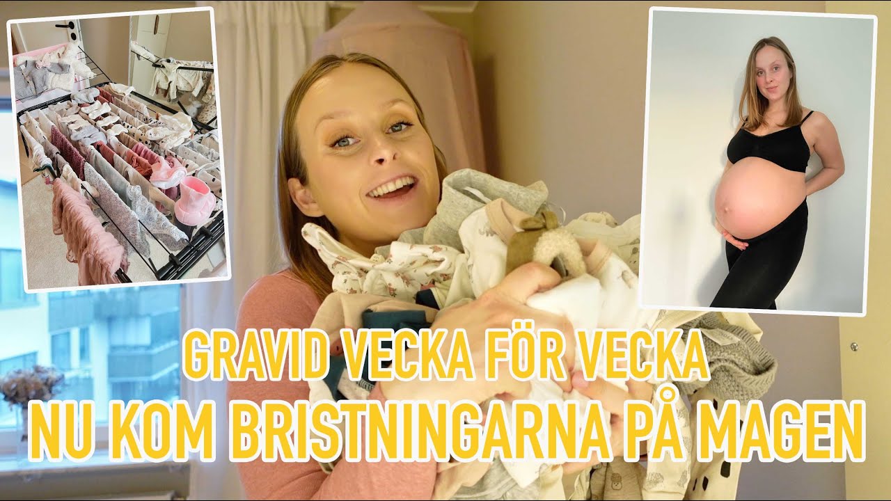 Gravid vecka 36 | Bristningar⚡️Tvättar bebiskläder & gråter för allt