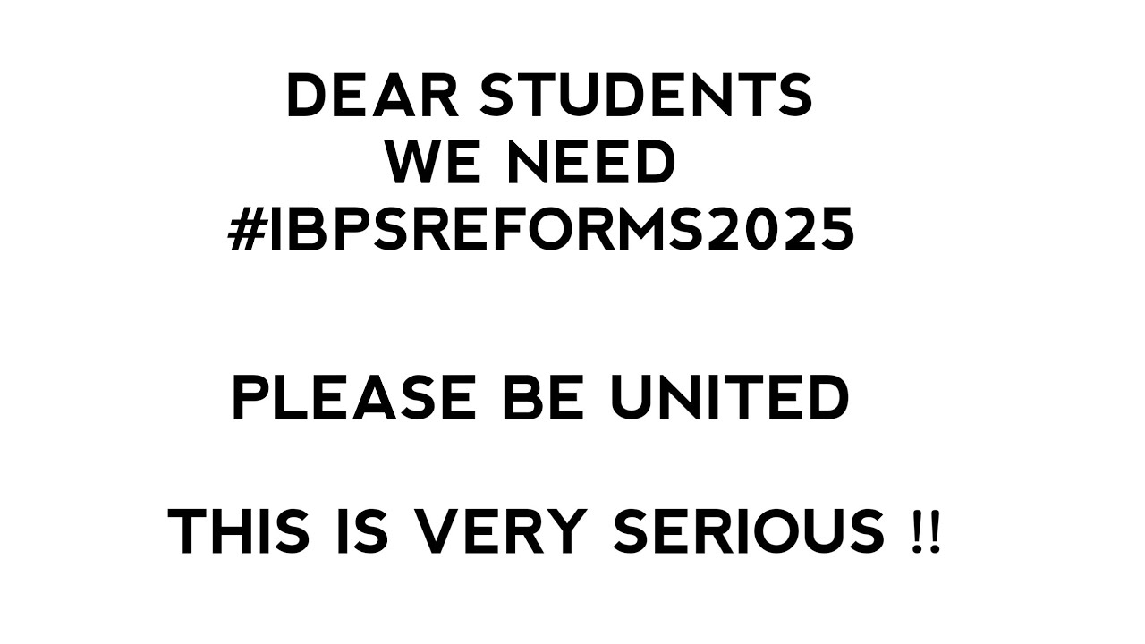 DEAR STUDENTS WE NEED IBPS REFORMS || SBI CLERK MAINS NORMALIZATION ISSUE ||