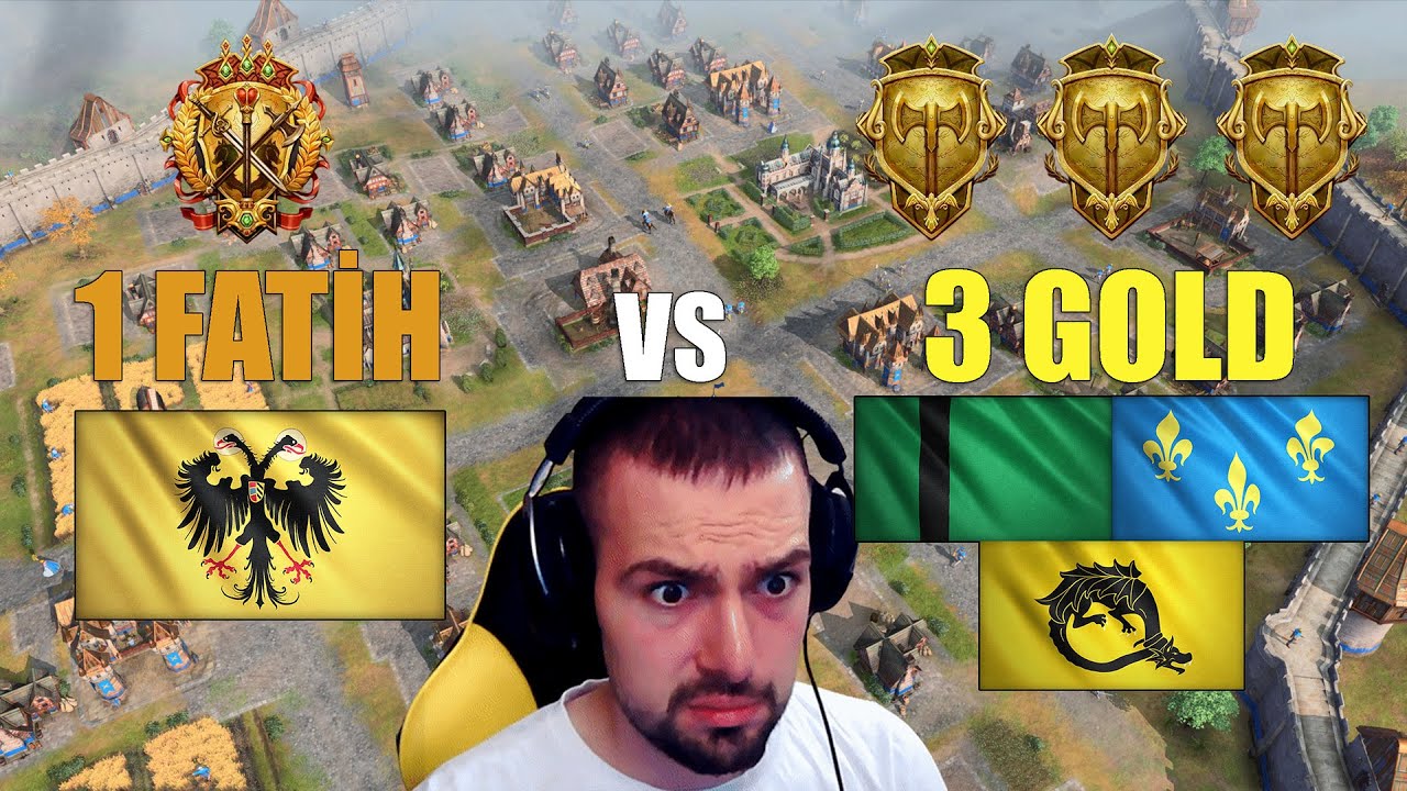 1 FATİH Karşısında 3 Gold? Kutsal Roma İmparatorluğu Amansız Mücadele | Age of Empires IV