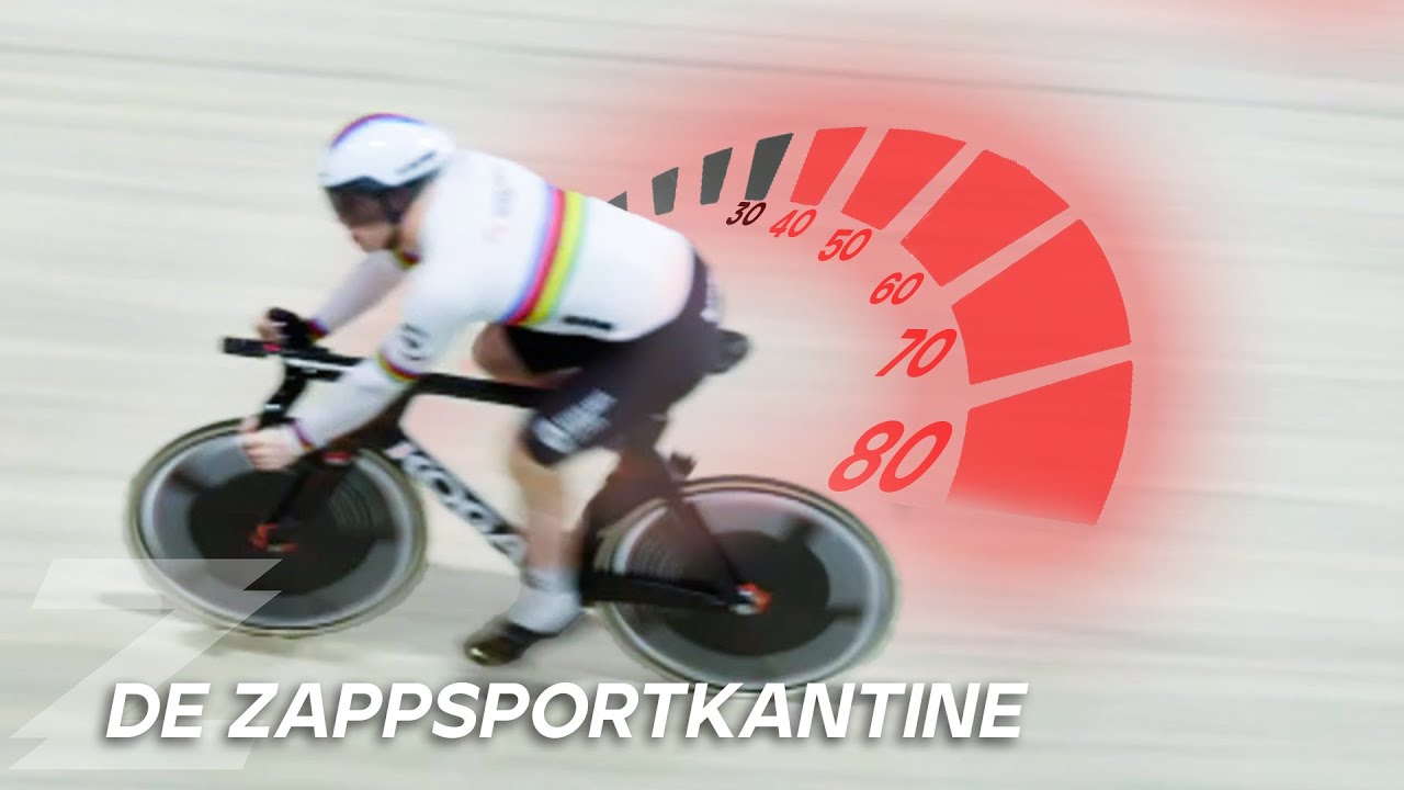 80 KM PER UUR OP EEN FIETS?😱 | De ZappsportKantine met Harrie Lavreysen |