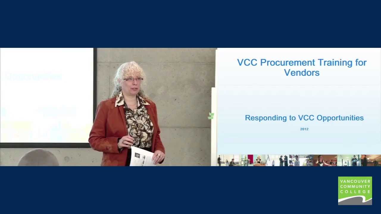 VCC Procurement Training for Vendors - Introduction