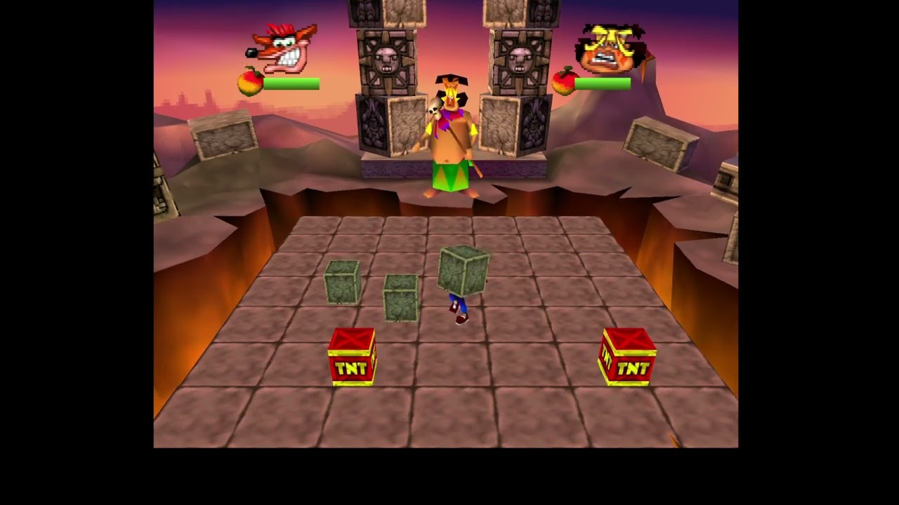 Crash Bash - PS1 Gameplay - Papu Pummel