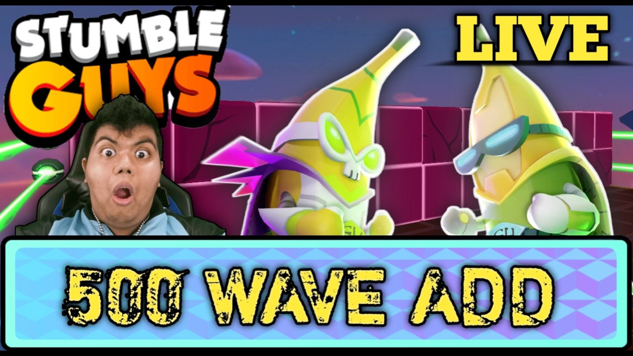 MABAR STUMBLE GUYS MAP BLOCK DASH ENDLES 500 WAVE FREE ADD!! Stumble Guys [LIVE]